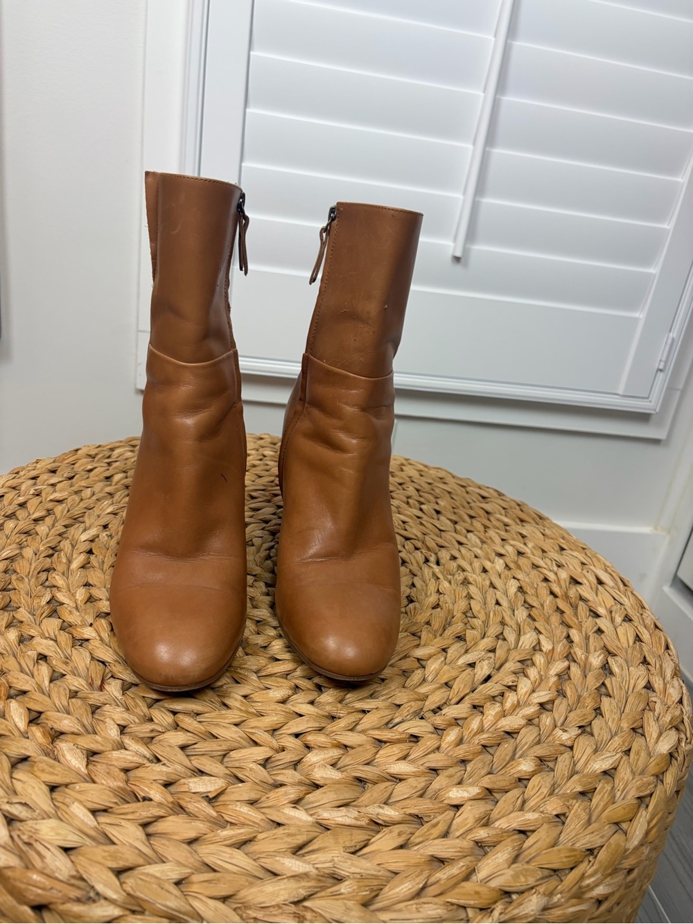 Seychelles Tan Leather Mid-Calf Ankle Boots